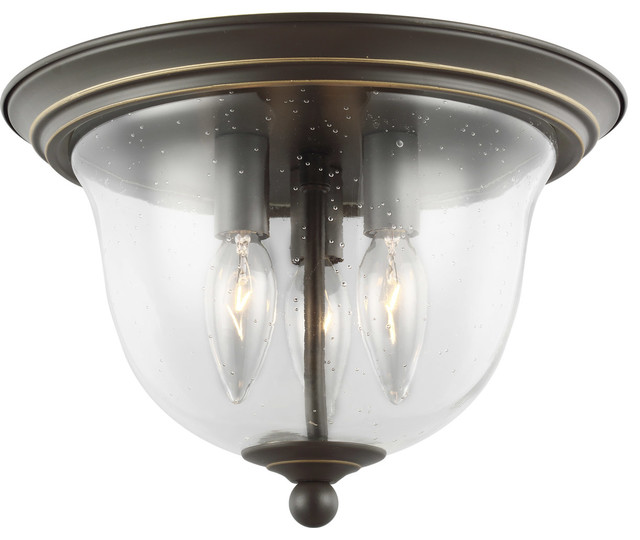 Sea Gull Belton 3 Light Ceiling In Heirloom Bronze Traditional Flush Mount Lighting By And Locks - 3 Light Ceiling Pendants Sea Gull Belton 3 Light Ceiling In Heirloom Bronze Traditional Flush Mount Lighting By And Locks - 3 Light Ceiling Pendants