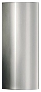 Example of a 5 to 9 inch high and 10 inch minimalist 2-light halogen wall sconce design with a dimmer switch