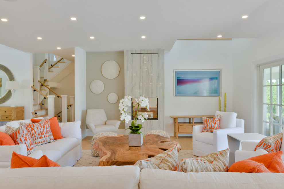 Rise, Nantucket Beach Style Living Room Boston by