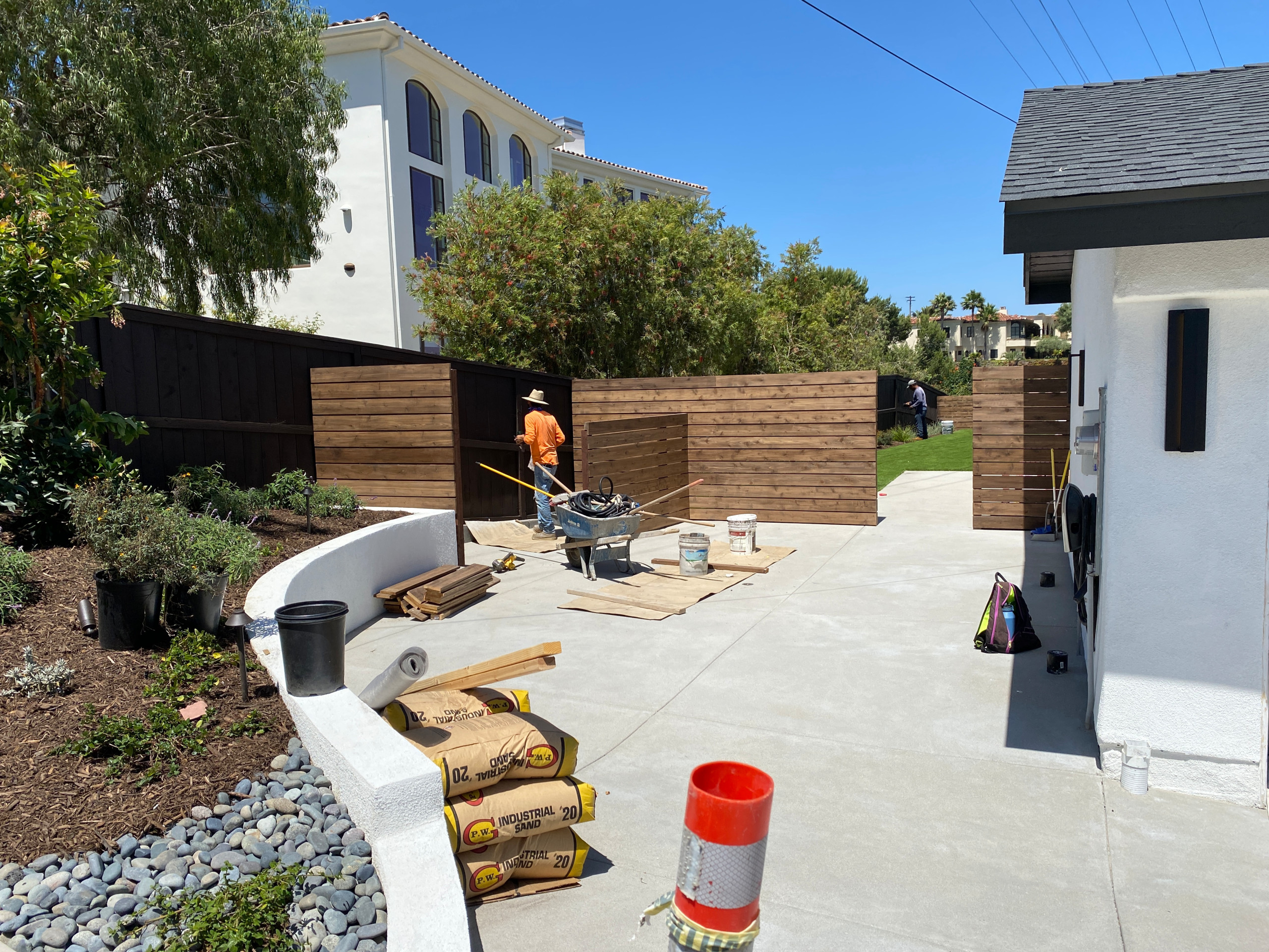 Building a Trash Enclosure with Horizontal Fencing in La Jolla