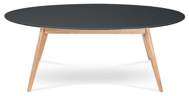 Table basse design scandinave ovale skoll couleur noir ... Skandinavisch couchtisch