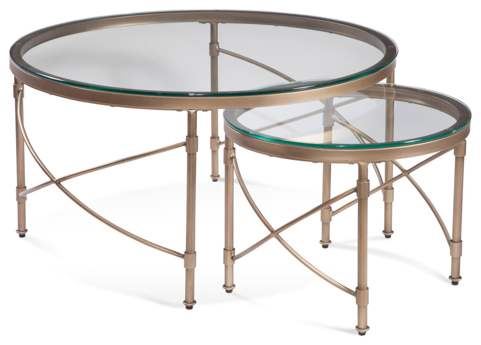 Harrison Round Cocktail Transitional Coffee Tables by BASSETT