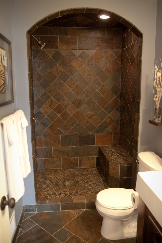 Custom Slate Bathroom - Contemporary - Minneapolis - by Simply