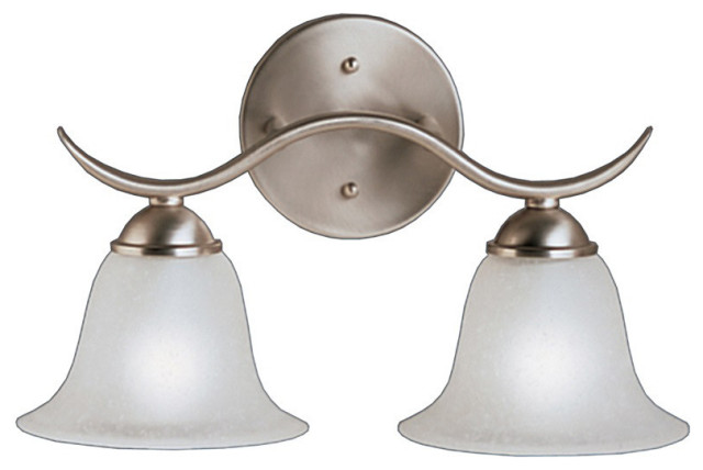 Kichler 6322 Dover 14.5"W 2-Bulb Bathroom Lighting Fixture - Brushed Nickel
