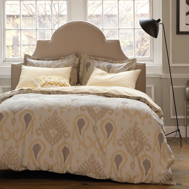 Dwell Studio Batavia Citrine Duvet Set Traditional Bedroom