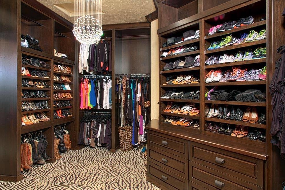 Closet - rustic closet idea in Seattle