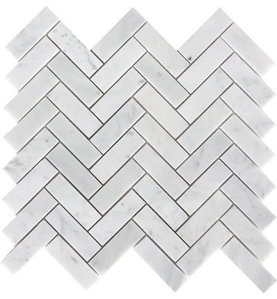 Carrara Herringbone Pattern Honed Tile, Tile Herringbone Pattern