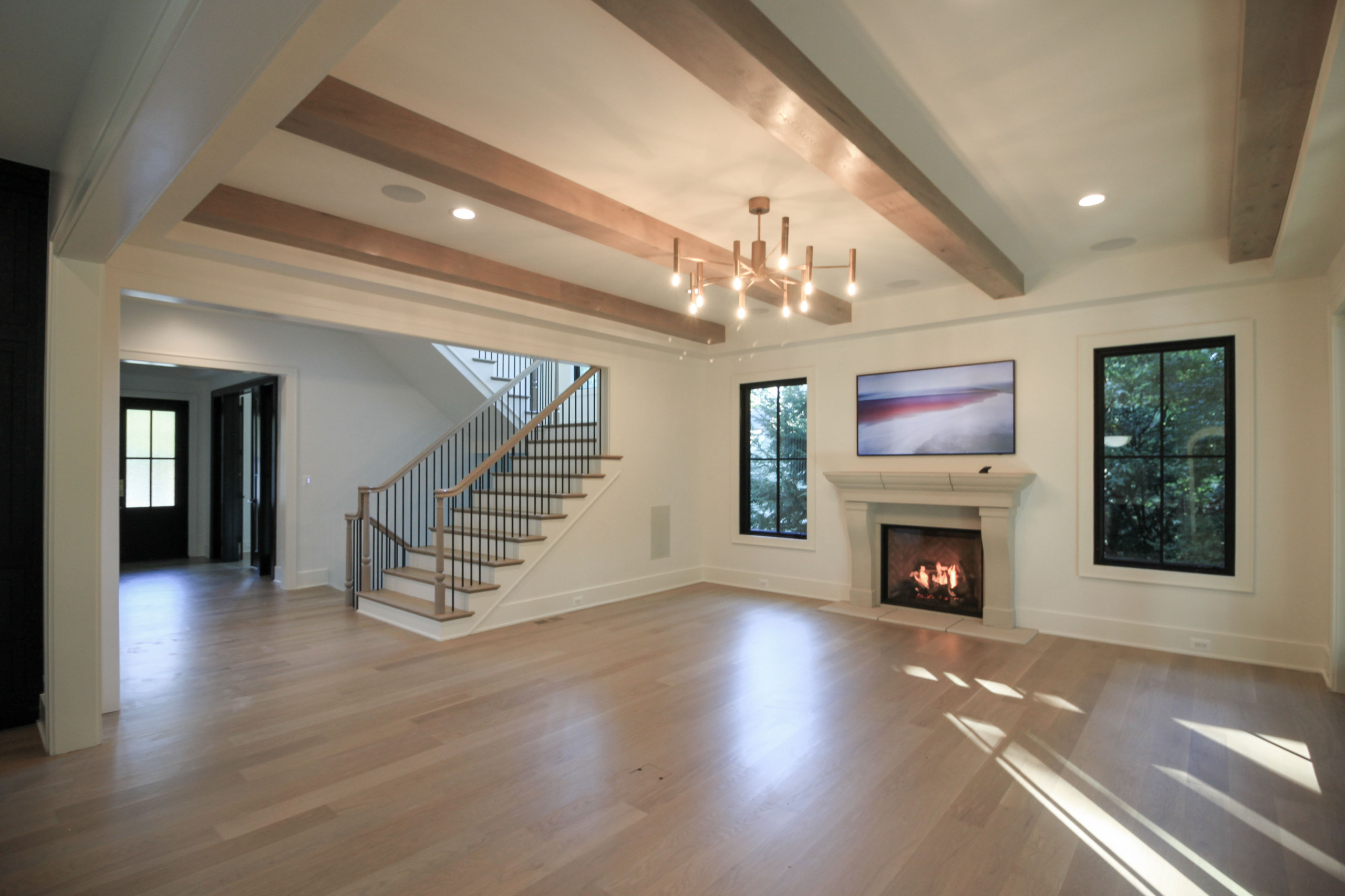 93_Captivating Light Wood Railing System with Black Spindles, Arlington VA 22207