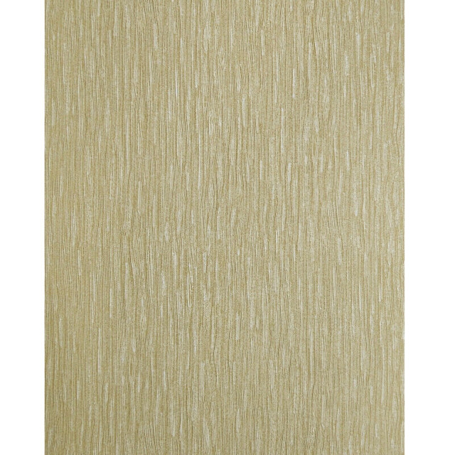 Embossed Modern Wallpaper yellow faux fabric plain stria thread lines