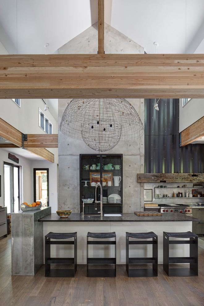 Example of a trendy kitchen design in Chicago