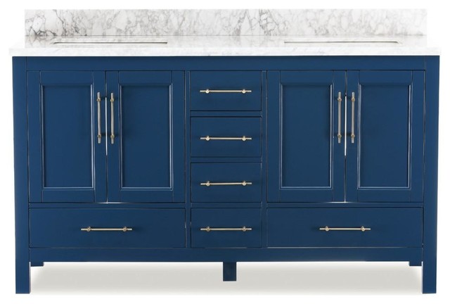 Kendall Blue Bathroom Vanity 60 Kendall Blue Bathroom Vanity 60