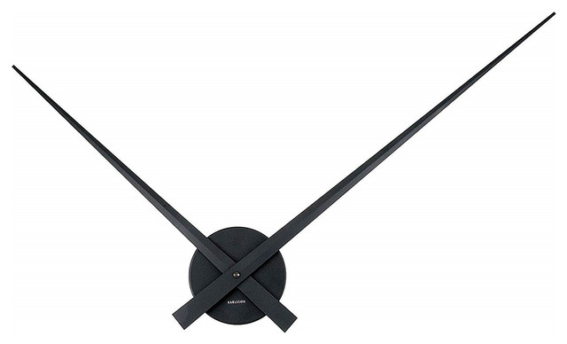 Hands Only Large Black Wall Clock Contemporary Clocks By Hands Only Large Black Wall Clock