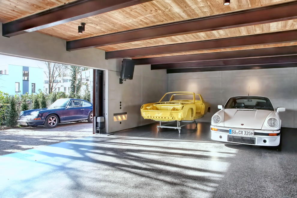 Moderne Anbaugarage als Arbeitsplatz, Studio oder Werkraum in Köln