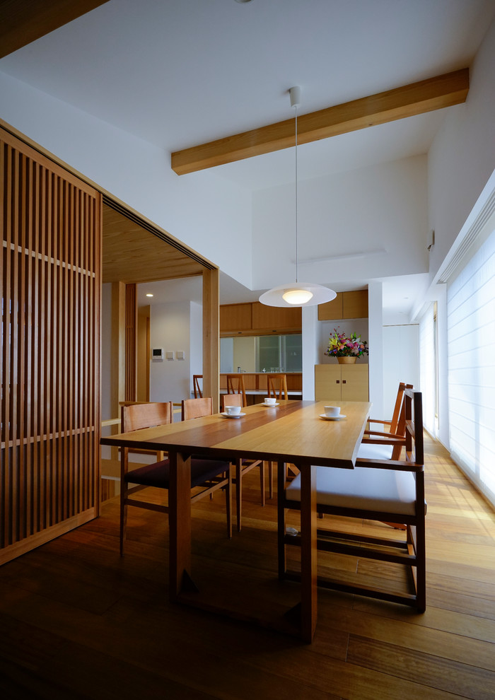 This is an example of an asian dining room in Other.