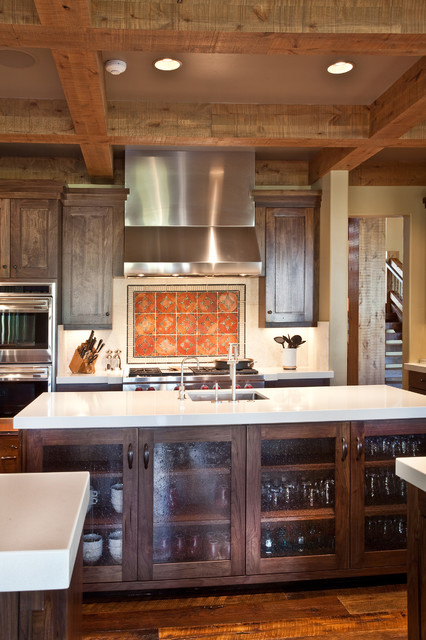 177 white pine - new build rustic-kitchen