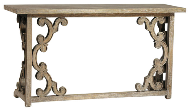 Distressed Wood Console Sofa Table Farmhouse Tables By Terra Nova Designs Inc Houzz Distressed Wood Console Sofa Table, Distressed Wood Sofa Table