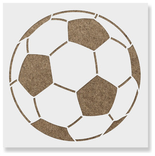 Soccer Ball Stencil for DIY Projects, - Contemporary - Wall Stencils ...