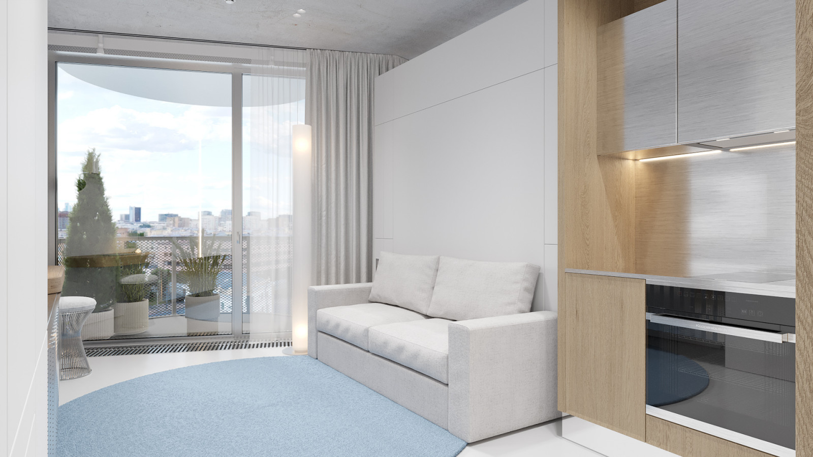 Апартаменты ЖК Логос на Тульской, 33 кв.м 2023 год