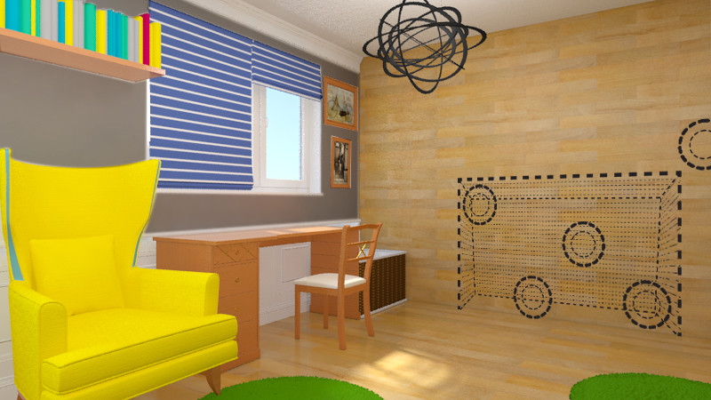 Оформление деревянными панелями буазери детской