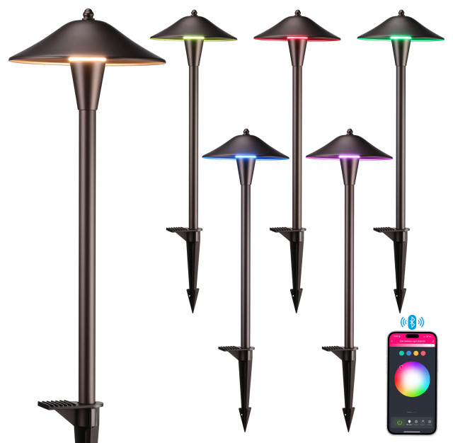 24 Pack Smart LED Landscape Light, Dimmable Low Voltage Pathway Light