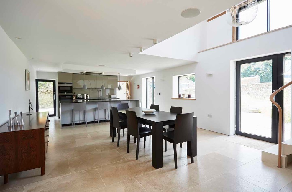 Inspiration for a contemporary kitchen remodel in Devon