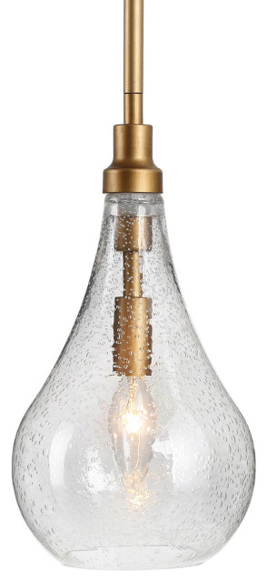 1 Light Lantern Glass Teardrop Pendant, Teardrop Pendant Light Glass