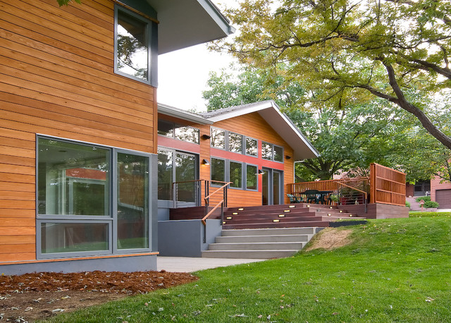 Devils Thumb Remodel, Boulder, CO trendy-hus-og-facade