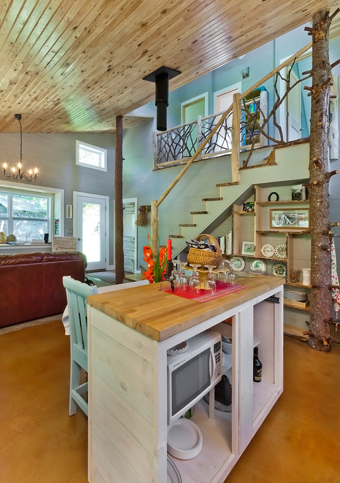 Example of a mountain style kitchen design in Minneapolis