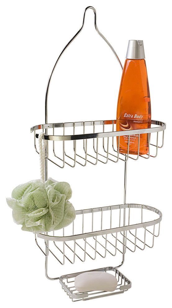 Home Basics Chrome Shower Caddy Shower Caddies by HOME BASICS Houzz