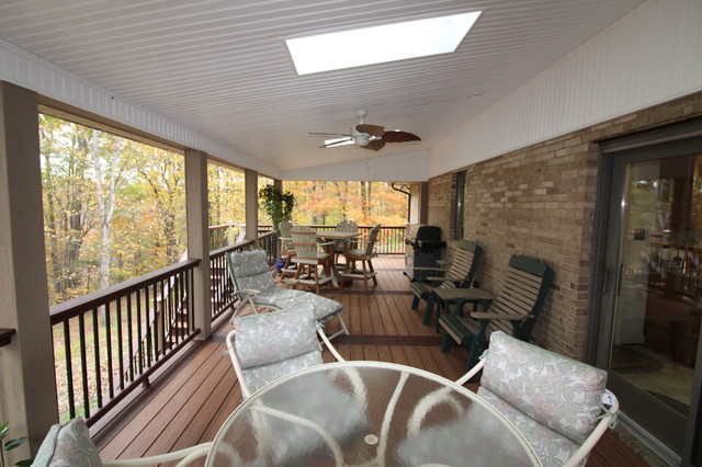 Porch with Trex Deck - Vinton american-traditional-veranda