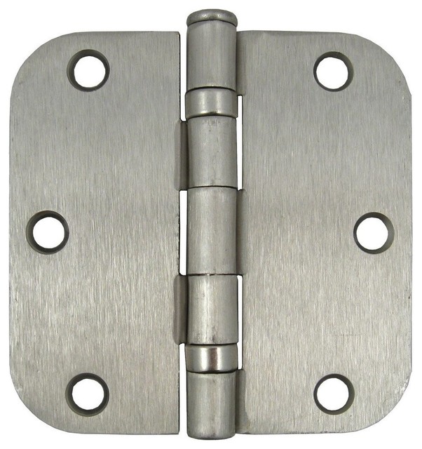 3.5/" HD Satin Nickel Ball Bearing Hinge 5//8/" corner
