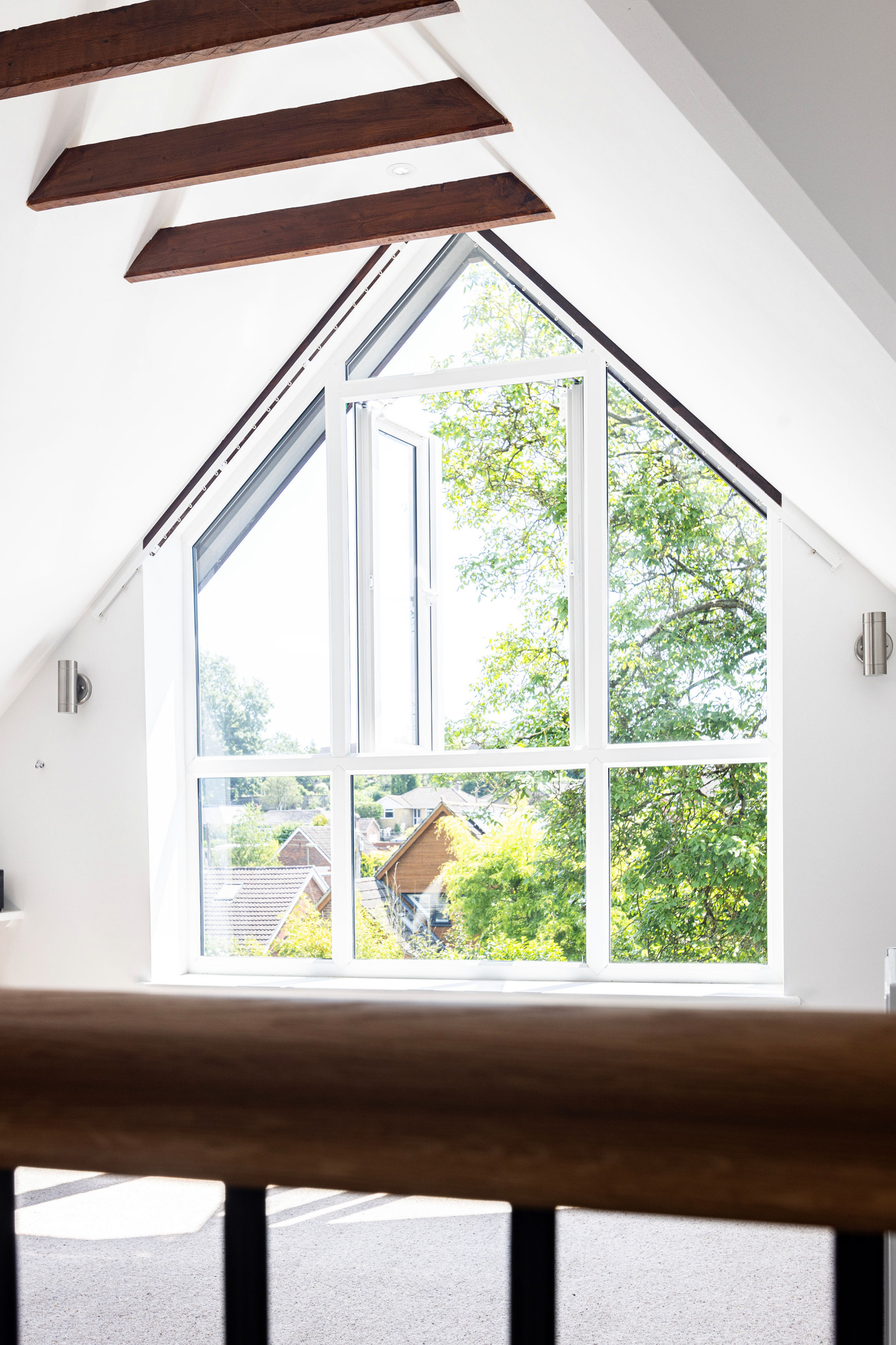 View of feature glazing from stairs
