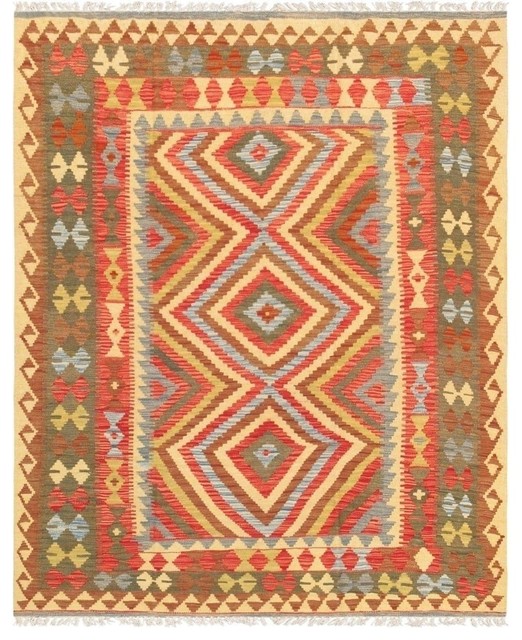 Pasargad Anatolian Kilim Collection Hand Woven Wool Area Rug 5 1 X6 Southwestern Rugs By Home - 5 X 6 Wool Area Rugs Pasargad Anatolian Kilim Collection Hand Woven Wool Area Rug 5 1 X6 Southwestern Rugs By Home - 5 X 6 Wool Area Rugs