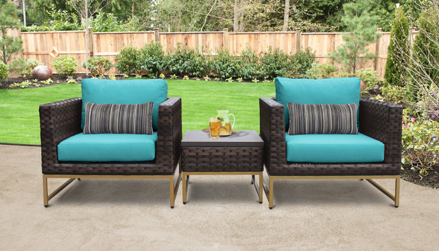 Barcelona 3 Piece Outdoor Wicker Patio Furniture Set 03a Aruba Barcelona 3 Piece Outdoor Wicker Patio Furniture Set 03a Aruba Tropical Lounge Sets By Tk Clics