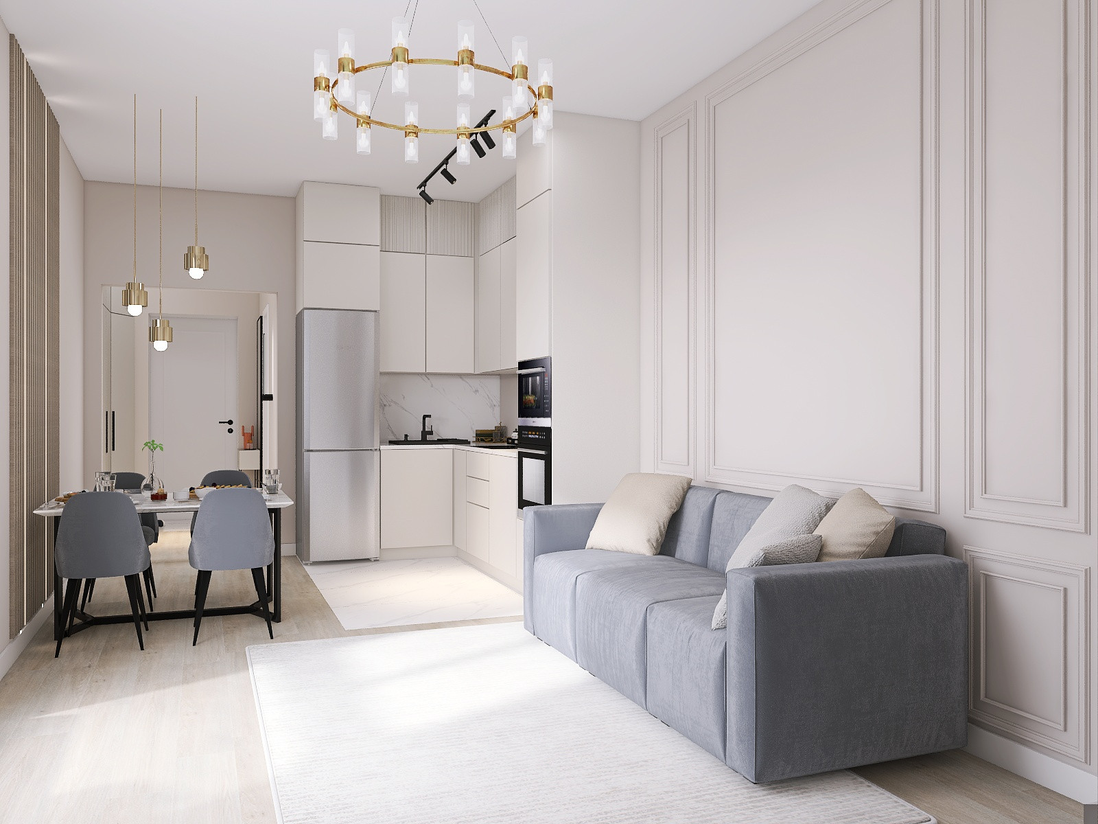 Кухня-гостинная ЖК Люксембург