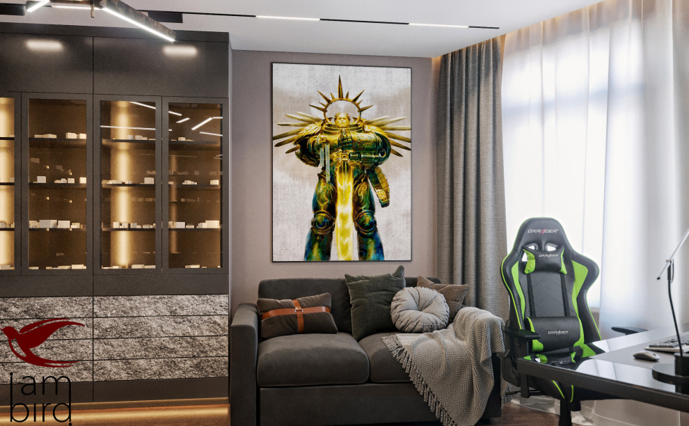 Натуральные оттенки в интерьере квартиры в ЖК "Лефорт" 130 кв.м