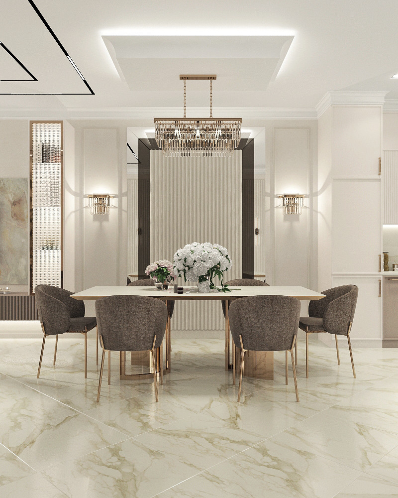 Двухэтажный дом в современной классике