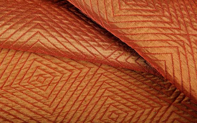 Impulse Geometric Upholstery Fabric in Cinnamon