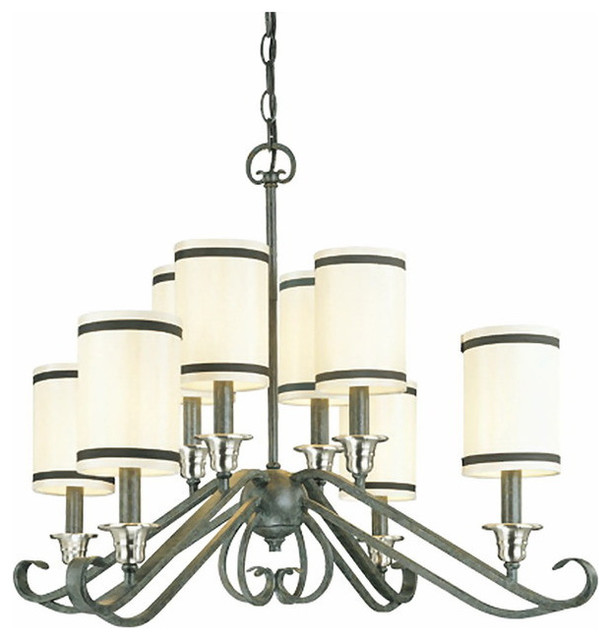 Thomas Lighting Natural Slate 8-Light Chandelier With Shade