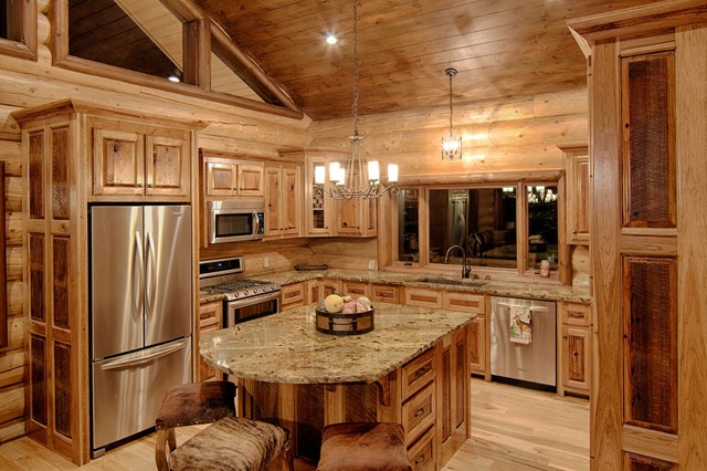 Broken Bow Ok Rustic Kitchen Dallas By Satterwhite Log Homes