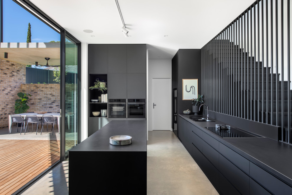 Contemporary kitchen in Adelaide.