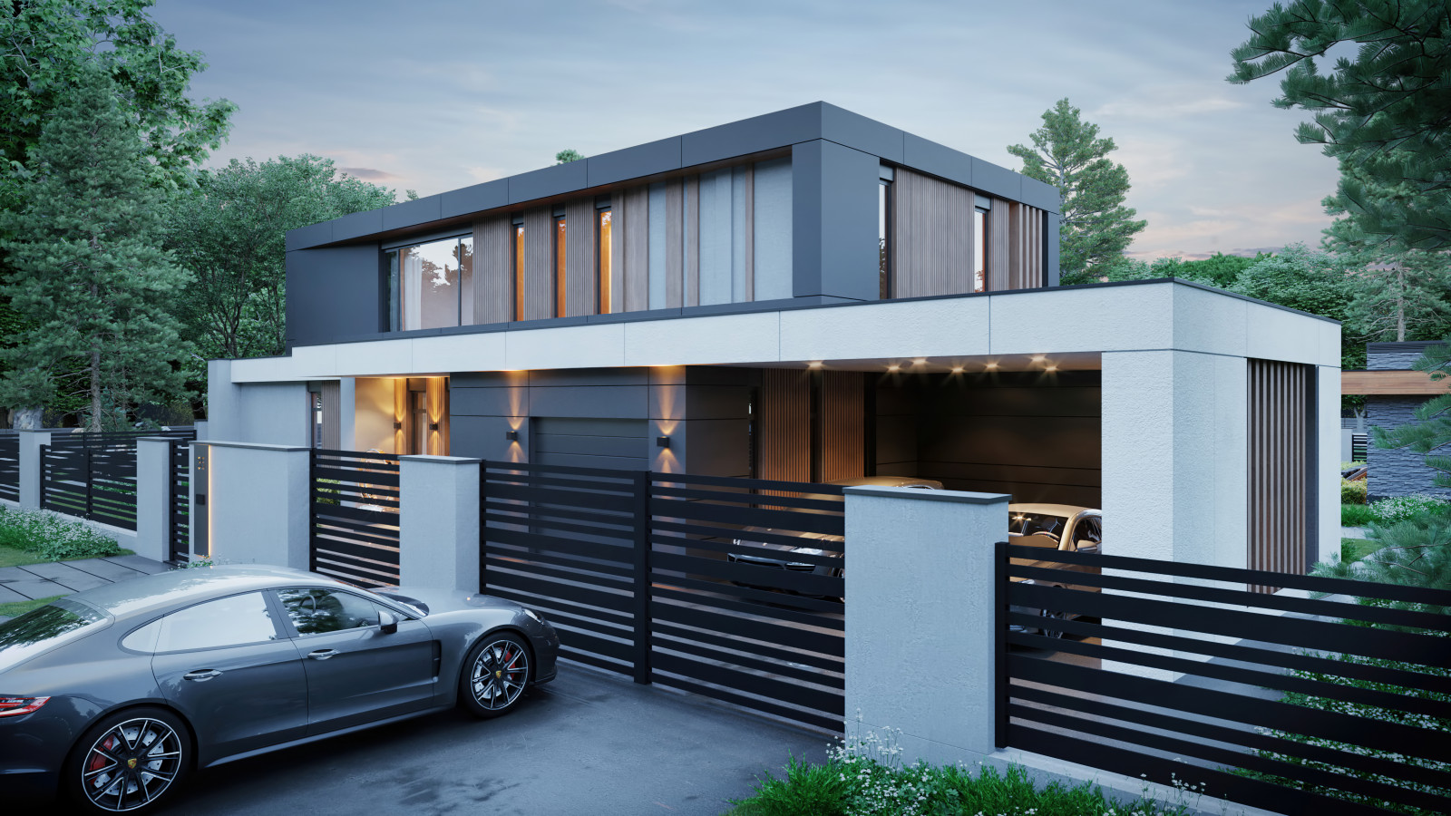 Проект индивидуального жилого дома и бани в КП "Голицыно-9"