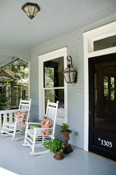 Design ideas for an arts and crafts verandah in Houston.