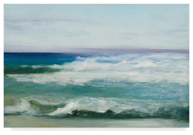 Julia Purinton 'Azure Ocean Waves' Canvas Art, 32"x22"