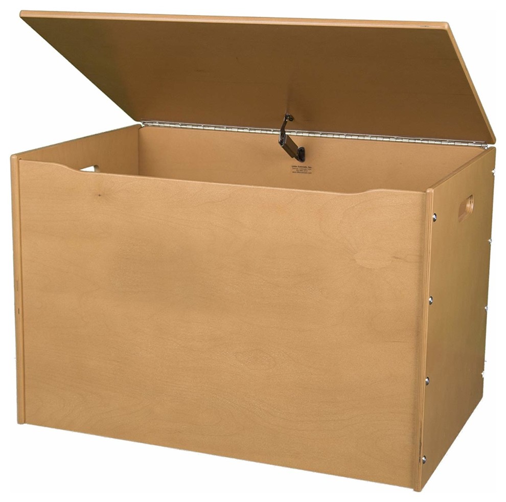 Big Toy Box, HO, Honey Oak Transitional Kids Storage Benches And