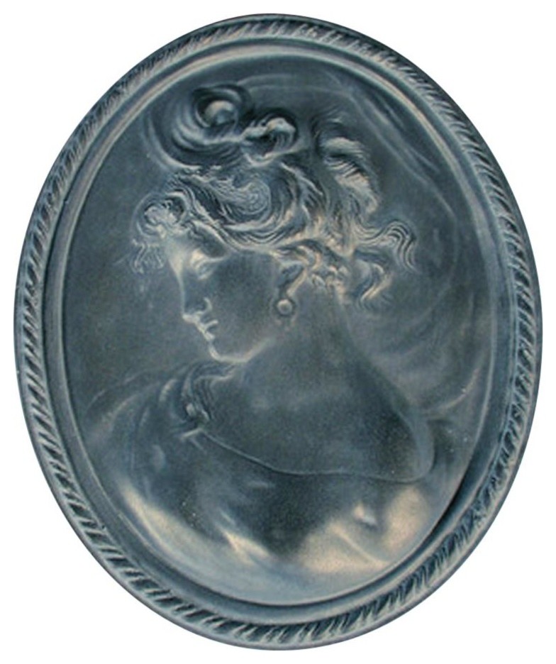 Cameo, Straight, Wall Plaques Traditional Outdoor Wall Art by