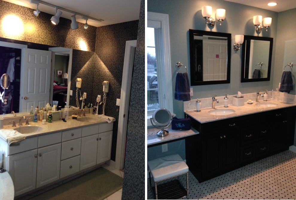 before and after bath room