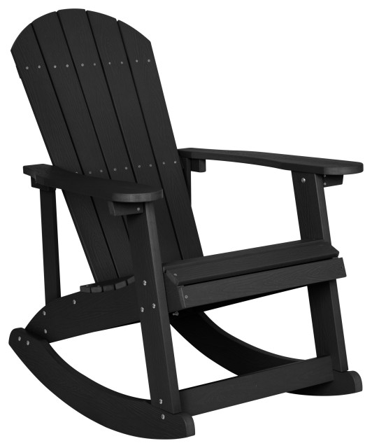 AllWeather Polyresin Adirondack Rocking Chair for Outdoor Use