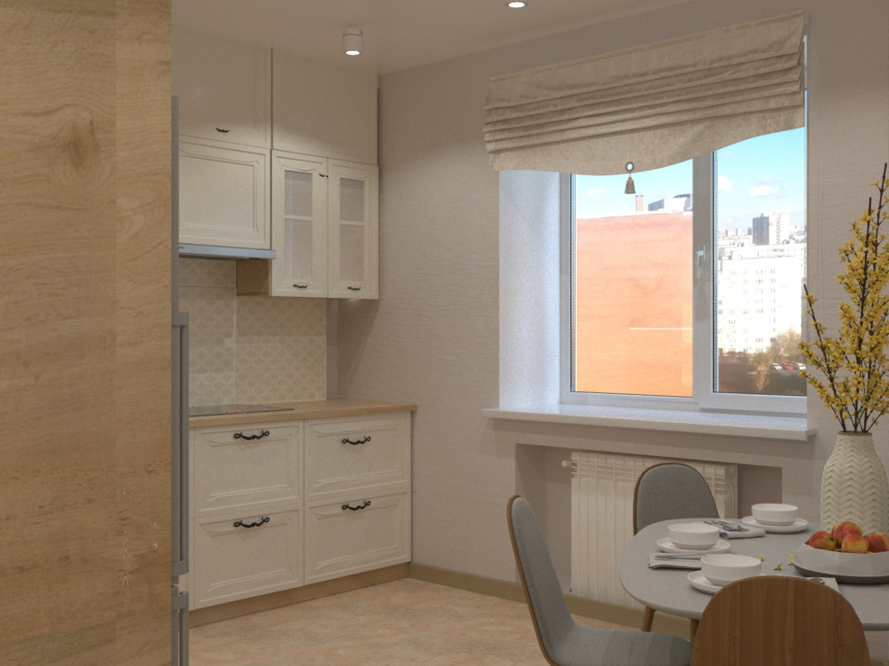 Кухня-гостиная сложной конфигурации