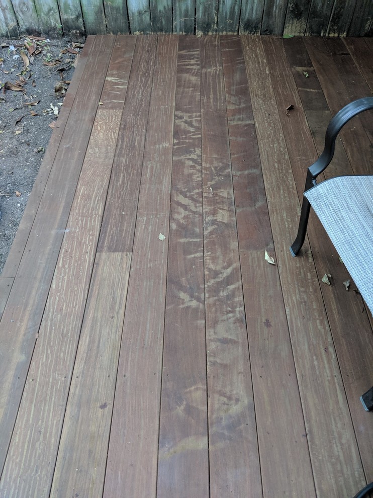 Spots/scuffs on new ipe deck